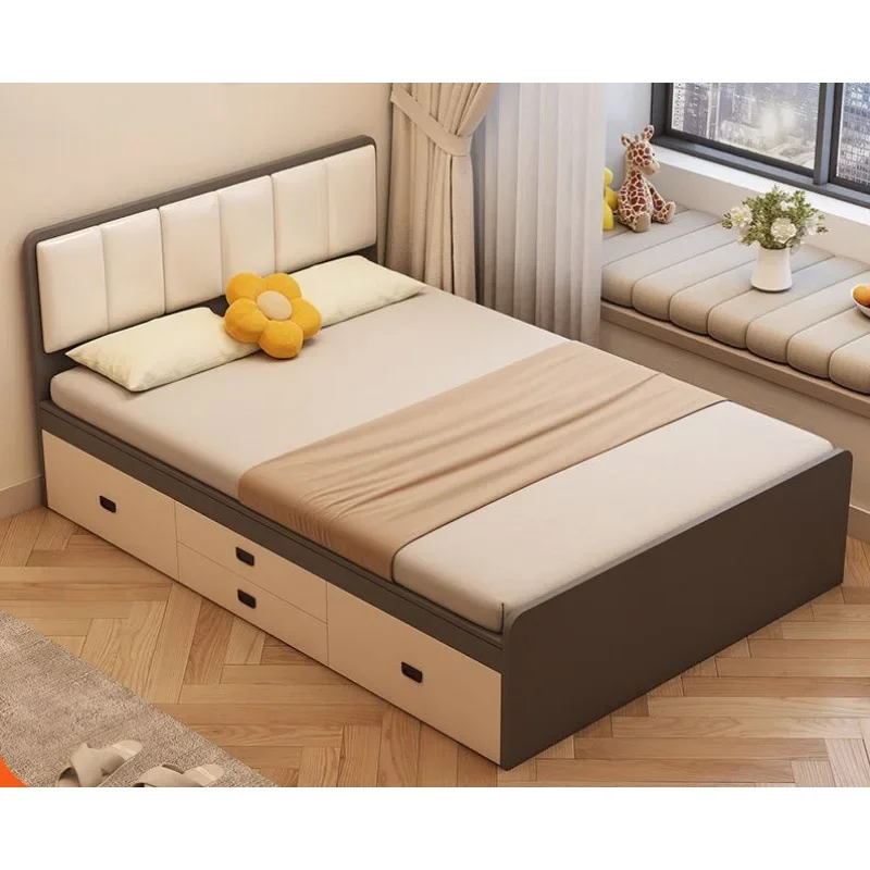 خشب متين، سرير تاتامي، صندوق مرتفع، تخزين، لوحة مزدوجة #5