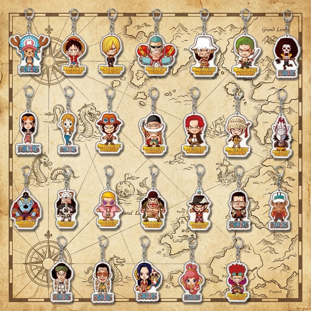 

Acrylic Keychain One Piece Monkey D Luffy Roronoa Zoro Keychain Pendant Anime Keychain Keyring Key Holder Key Accessory