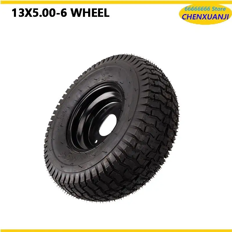 

6in Anti Slip Tubeless Vacuum Tyre 13/5.00-6 for ATV Go Kart Golf Cart with Heavy Duty Black Rims