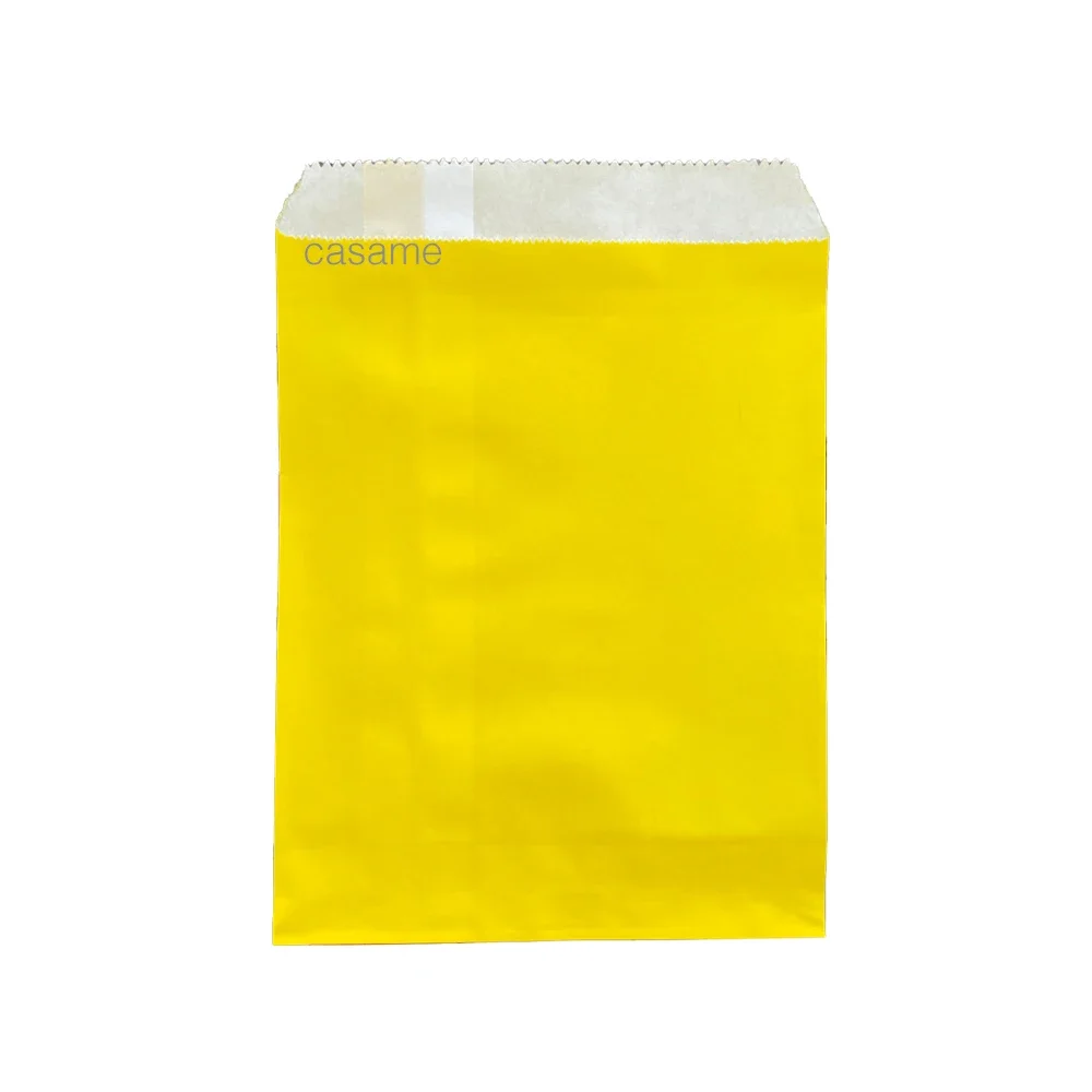 13x18cm Paper Bags Solid Colorful Pure Bags Candy Child Party Birthday Food Paper Kraft Seal Gift Packing Treat Bag Supplies