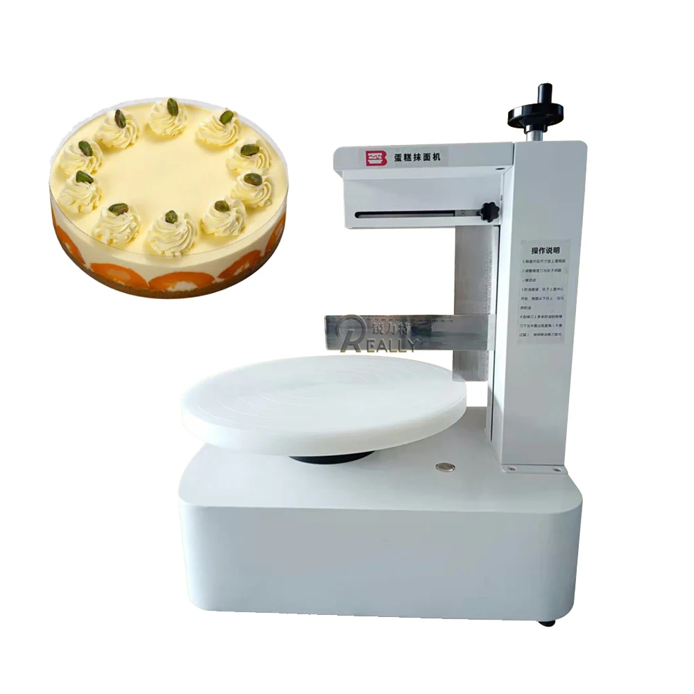 

Automatic Round Cake Cream Coating Filling Machine Cake Bread Cream Decoration Spreader Machine for Birthday