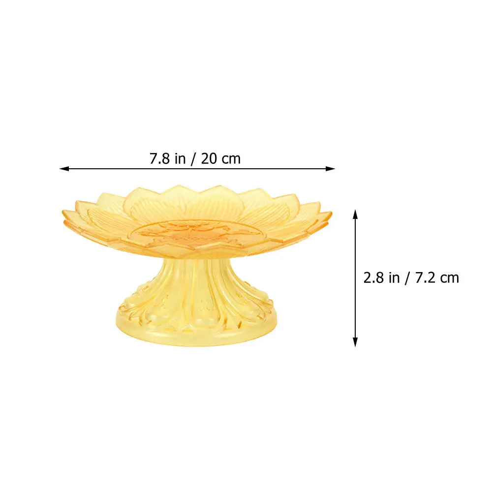 Buddhist Lotus Fruit Tray for Temple Home Altar – 2pcs Offering Bowl, Candy Snack Storage Container, Blessing Decor
