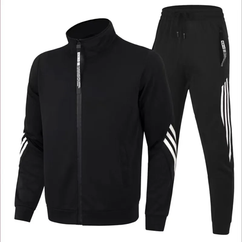 Pure color APPAREL 2024 Mens Tracksuits Men Sets Sweatshirt+sweatpants Tracksuit Zipper Stand Collar Sports Suit Jogging Fitness