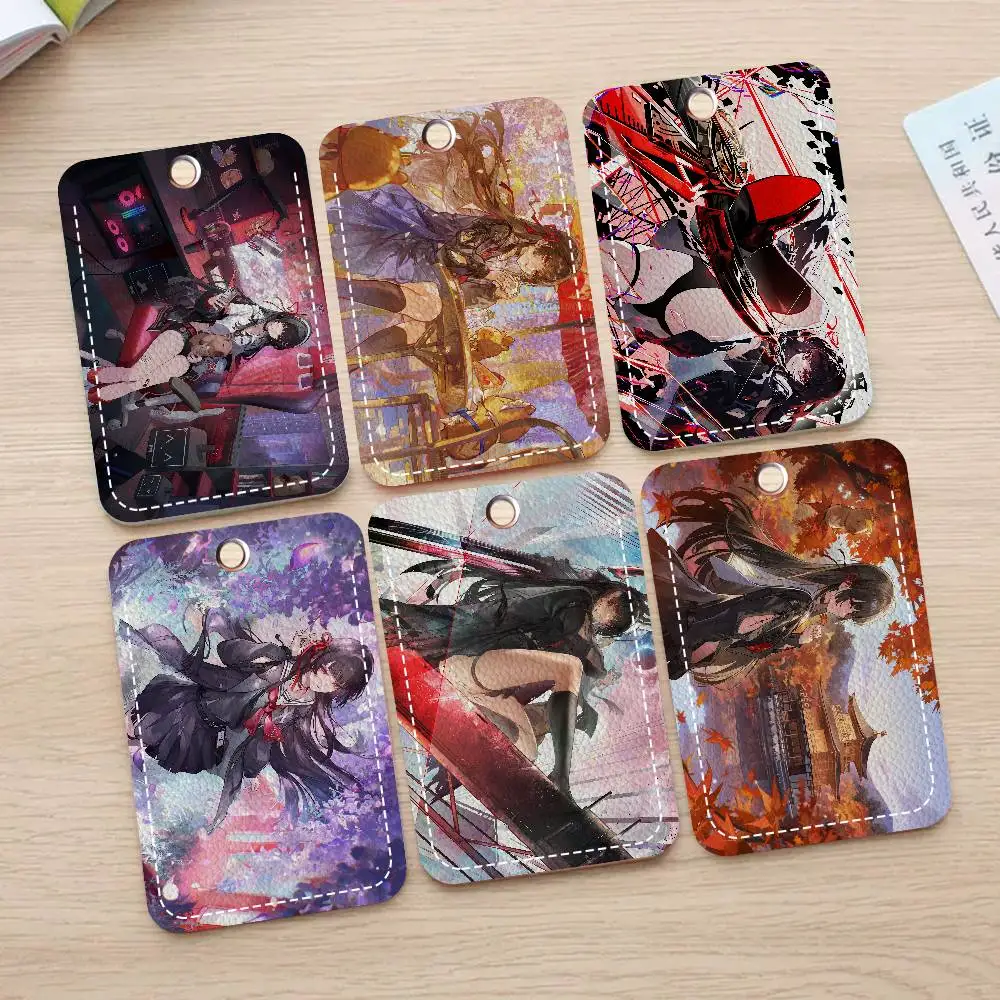 

New Kawaii Chisa Gaming Wuthering Waves Cute Anime Keychain Card Holders Keyring Bank Bus ID Credit Cards Key Ring Chains