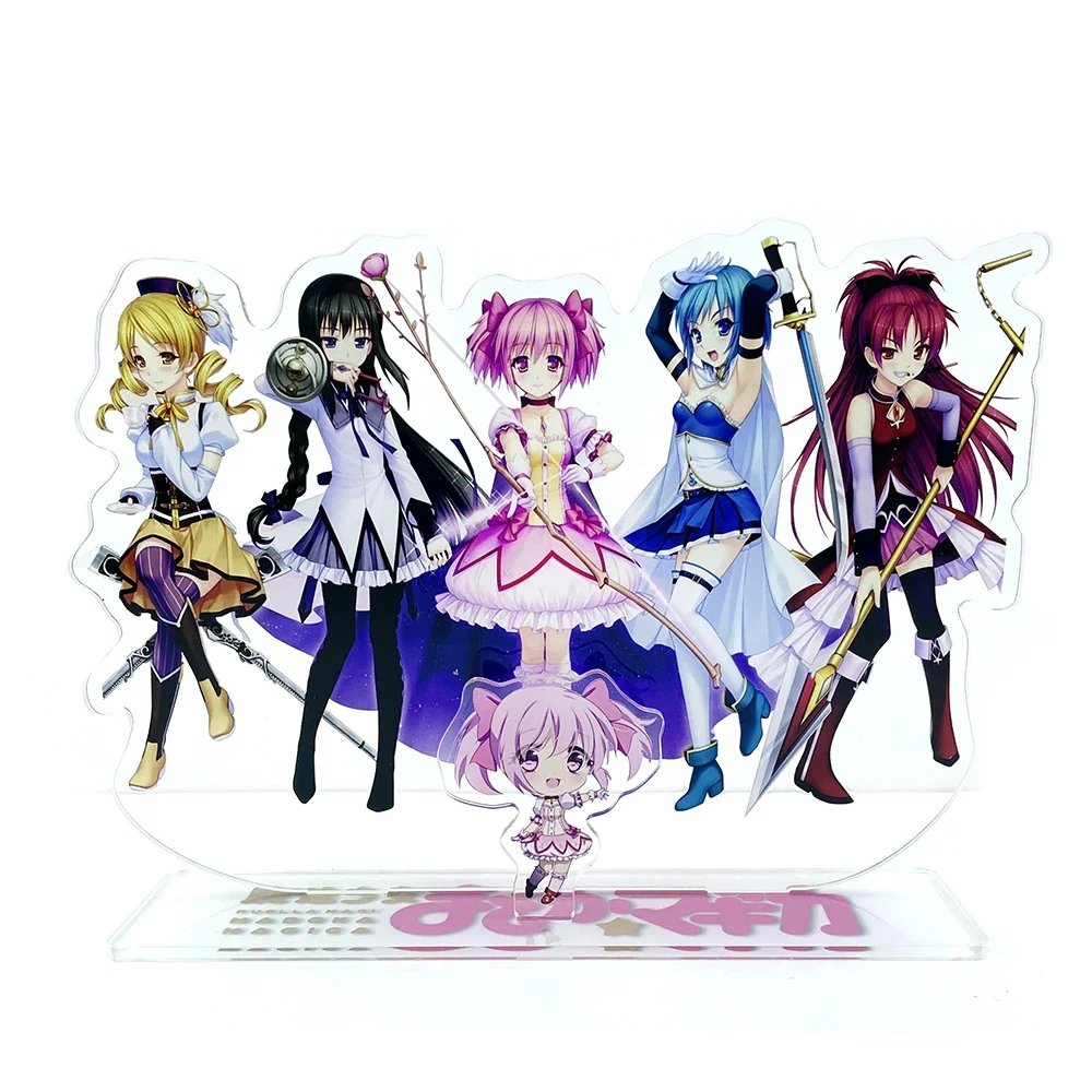 BIG SIZE Puella Magi Madoka Homura Mami Kyouko  acrylic standee figurines desk decoration cake topper