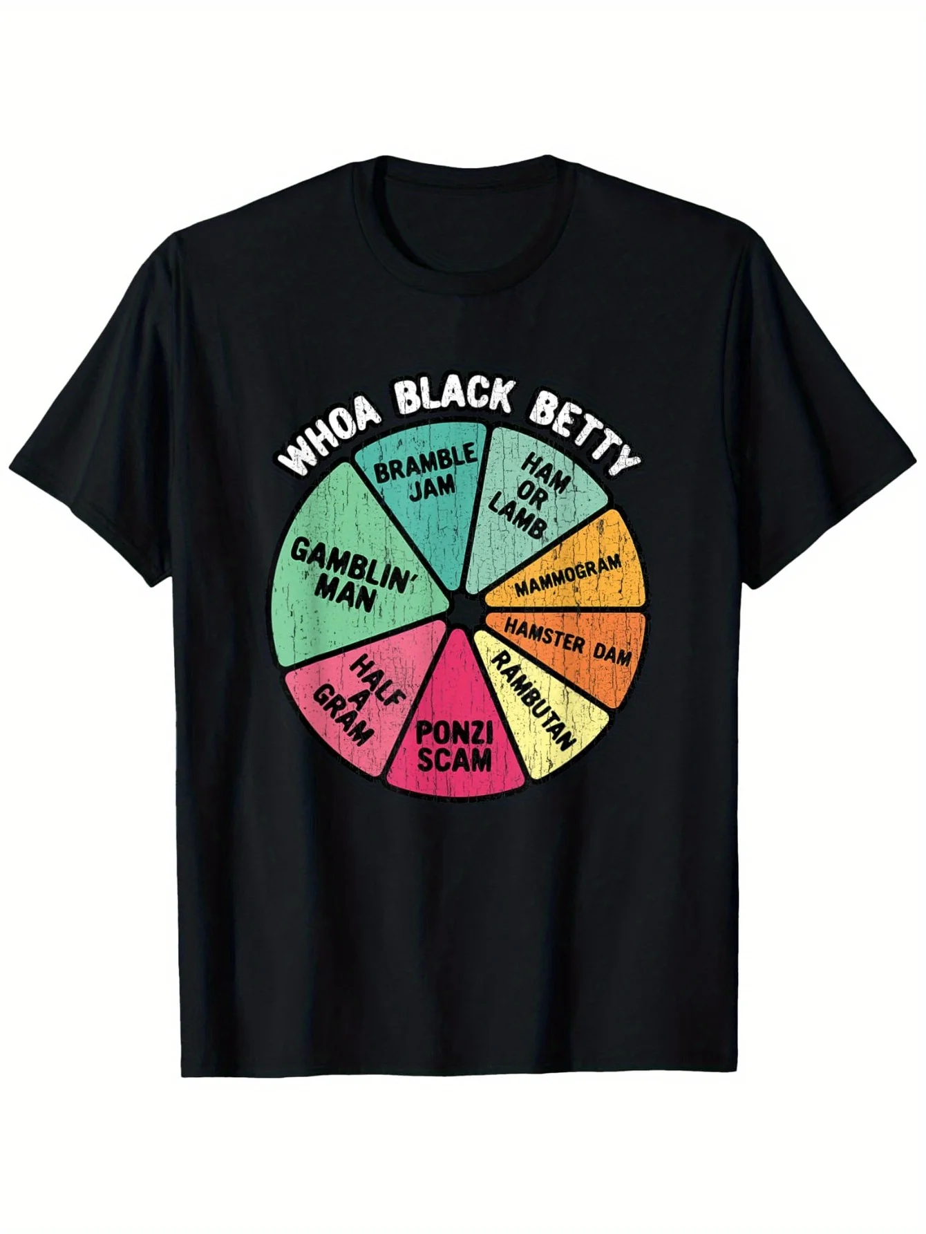 تي شيرت Whoa Black Betty Retro Classic Rock Music Pie Chart جرافيك