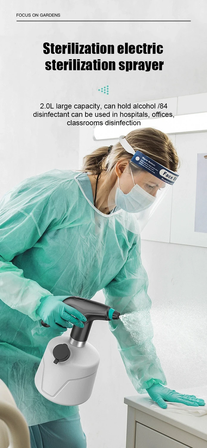 HOMEFISH 2L Elektrische Pflanzensprühflasche Automatischer Bewässerungszerstäuber USB Elektrischer Desinfektionssprüher Bewässerungsmaschine für Pflanzen – Detail 9
