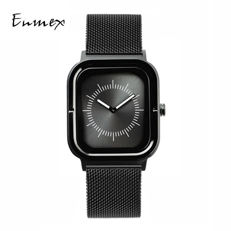 2023 Enmex creative stylish men watch wristwatch Solar pattern Genuine Luminous hands fashion Stylish  men quartz watch