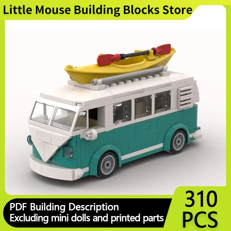 Popular City Car Model MOC Building Bricks Classic Medium-Sized Bus Modular Technology Gifts Holiday Assemble Children Toys Suit