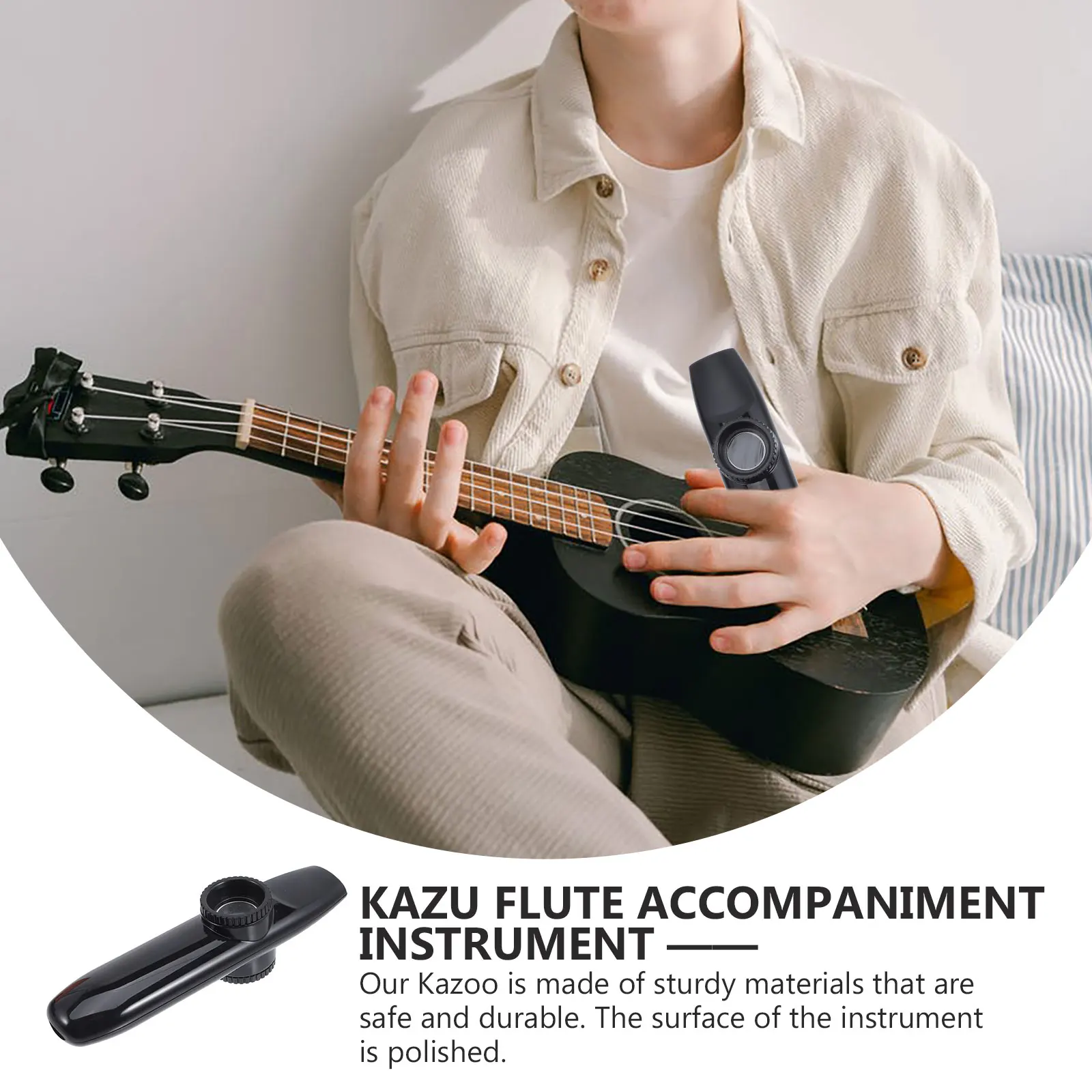 

Double Dimo ​​Kazoo Hole Intelligent Musical Instrument Aldult with Distinctive Tone Plastic Kazoos Abs