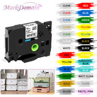 Markdomain 1Pcs 231 TZ Tape Compatible for Brother Label Tape 6mm/9mm/12mm 231 221 Labeling Ribbon for Ptouch Label Maker PTH110