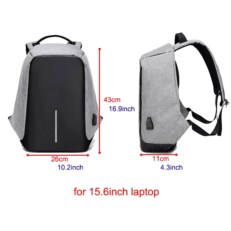 Anti-theft Backpack Bag 15.6 Inch Laptop Men Mochila Male Waterproof Back Pack Backbag Large Capacity School Backpack Designer