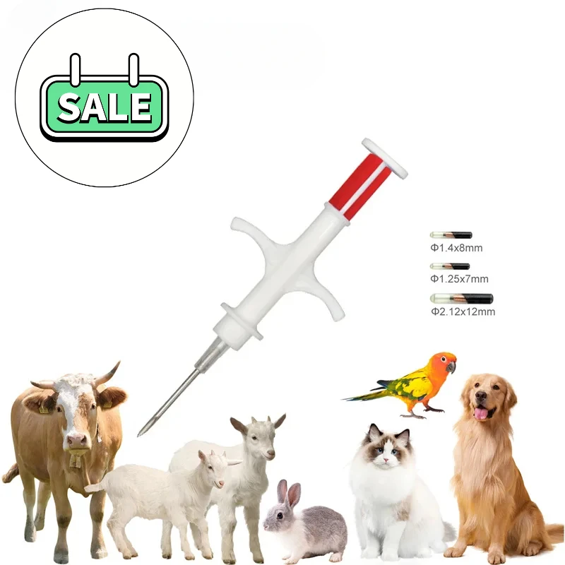 20PCS Animal Syringe ID Implant Pet Chip ISO11784/85 FDX-B RFID Injection Pet Microchip for Dog Cat Identification