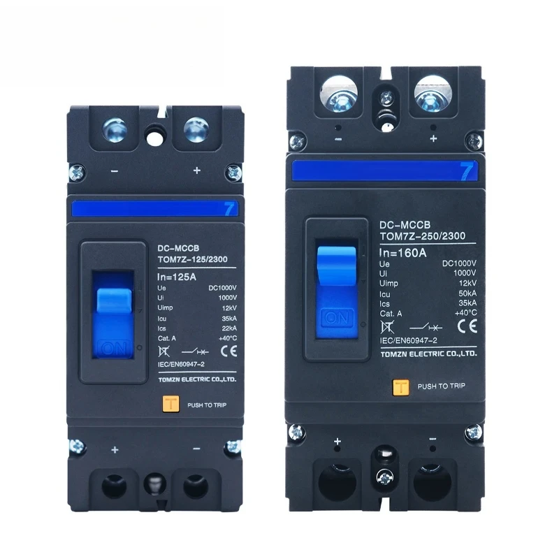 

2P DC 1000V MCCB DC Solar Molded Case Circuit Breaker MCCB Overload Protection Switch Protector for Solar Photovoltaic PV