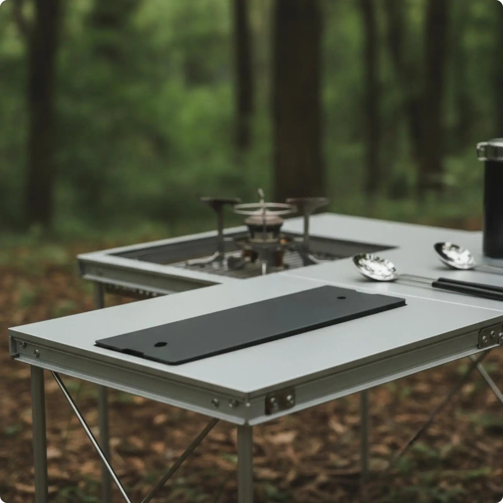 IGT Camping Tabletop Outdoor Storage Board Carbon Steel Insert for Modular Cooking Prep