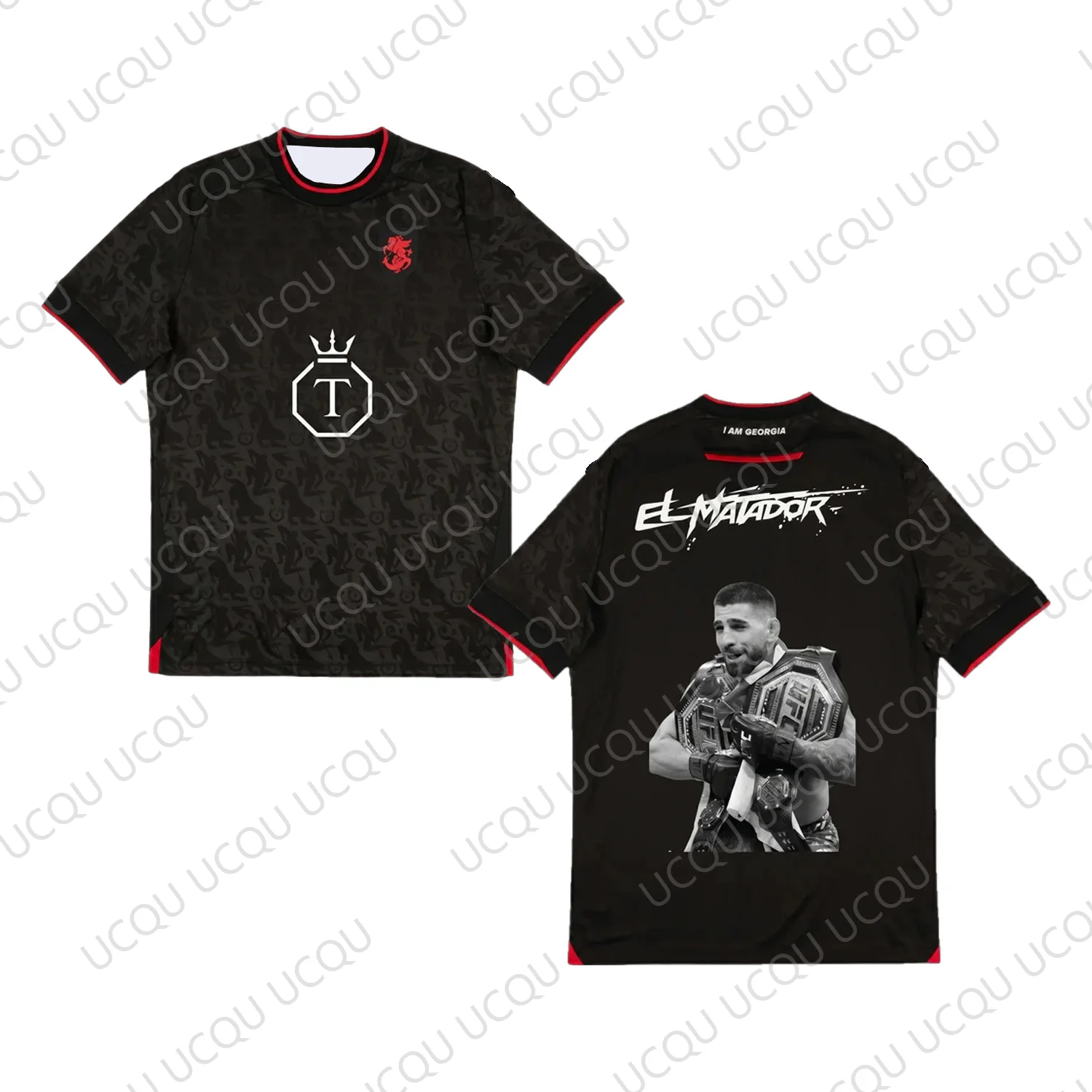 Summer New Ilia Topuria Special Edition Football Shirt Men Oversized Fitness Training Breathable Sports Tshirt Kid kIT