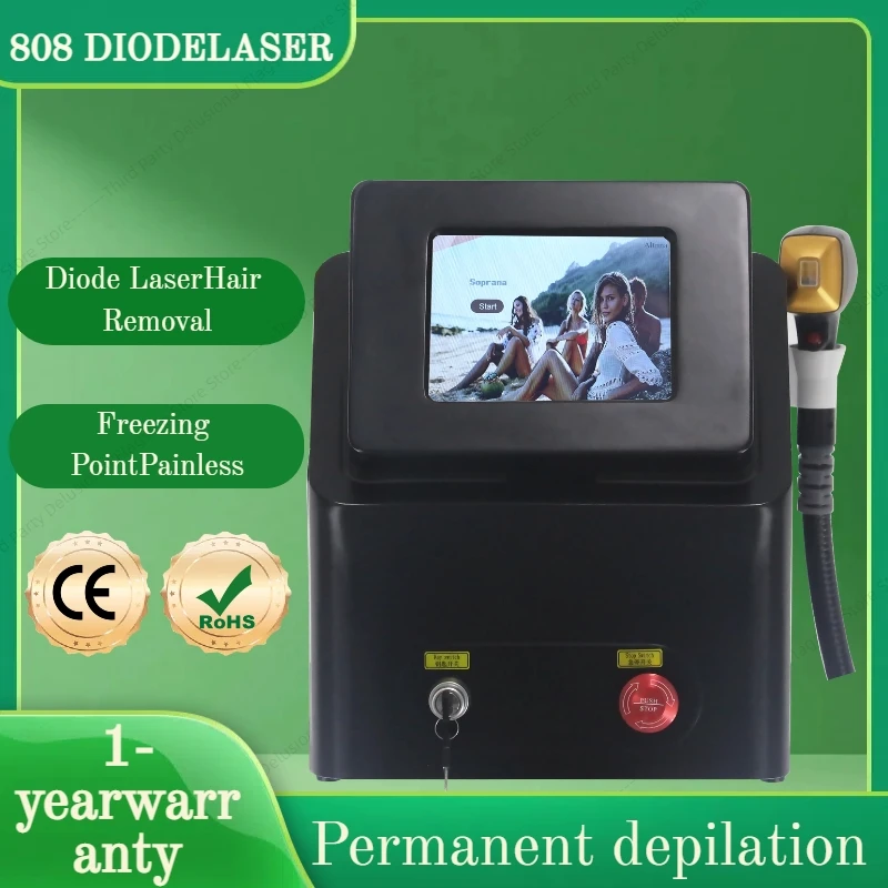 

4000W Laser Hair Removal Device Permanent Hair Reduction Pain Free Diode Laser Machine 3 Wavelengths 755nm 808nm 1064nm Salon