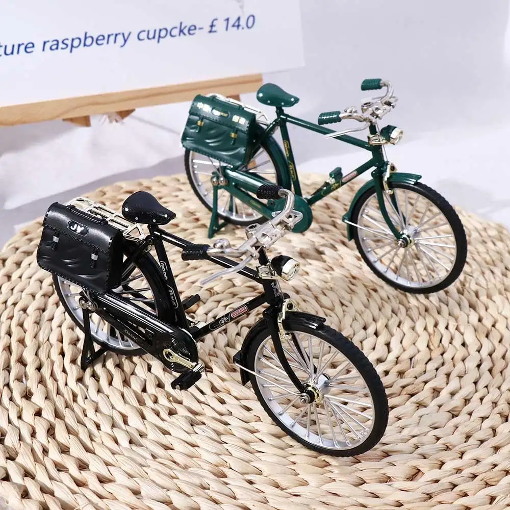 Figurine Mini vélo vélo ornement Vintage vélo modèle Simulation vélo rétro vélo modèle jouet rétro vélo jouets