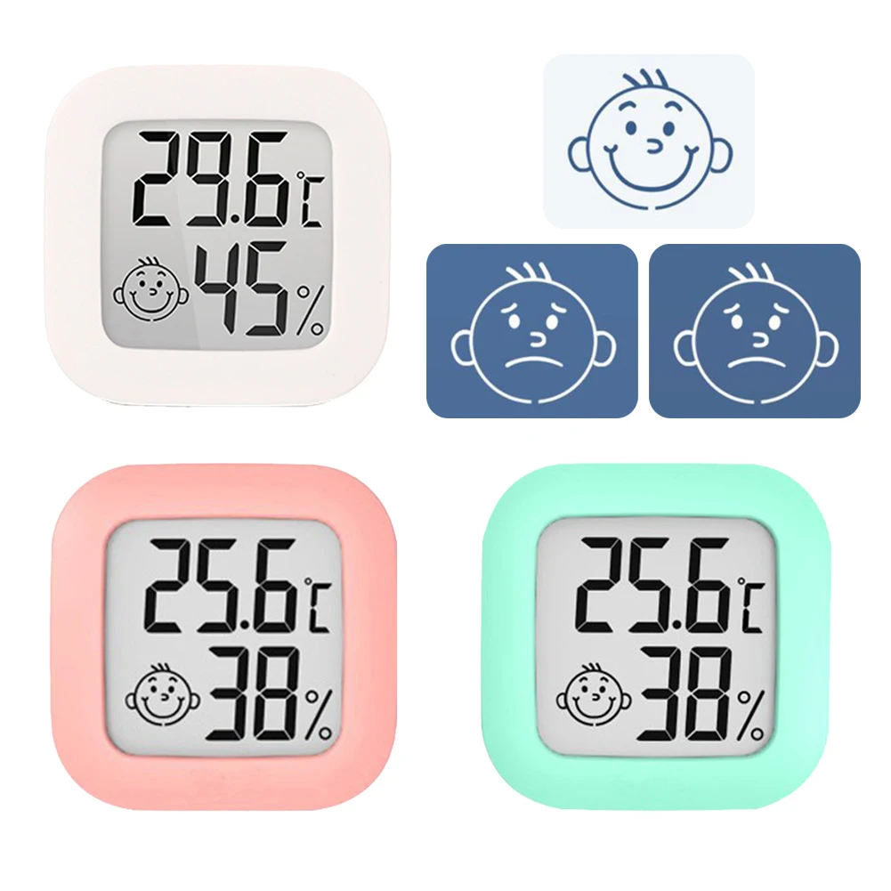 Mini Sensor de humedad y temperatura, termómetro LCD, higrómetro de interior, medidor de humedad para el hogar y el dormitorio