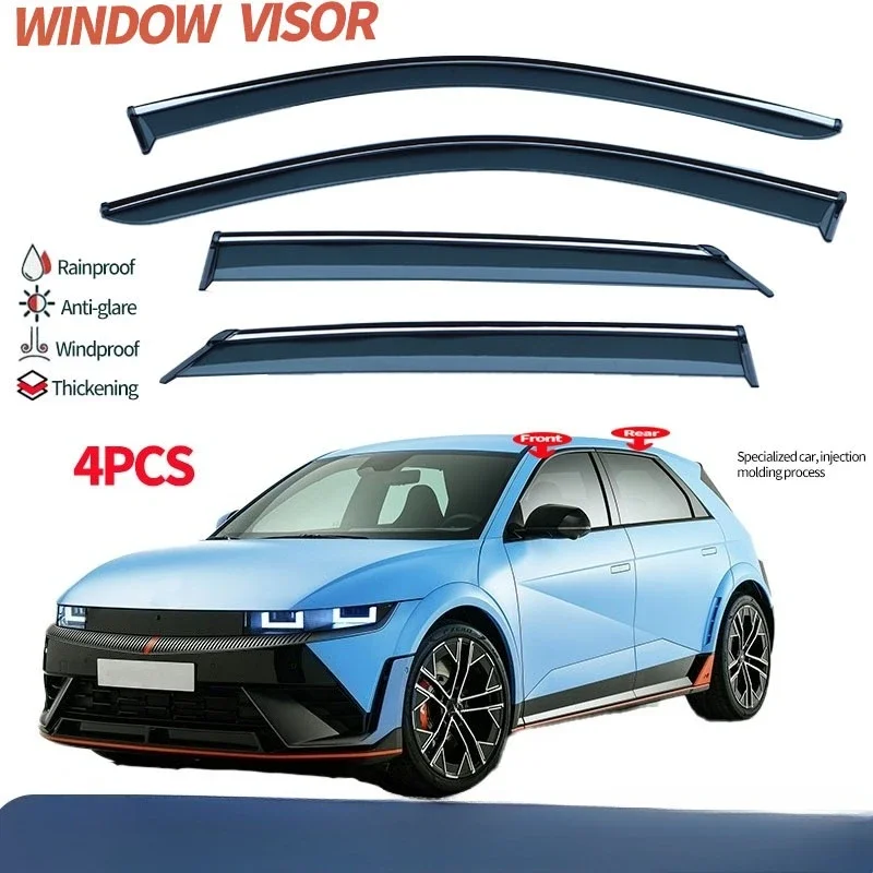 Fit For Hyundai Ioniq 5 N Window visor Car Sun Rain Guard Vent Shade Deflector Wind Weathershield Moulding Trim