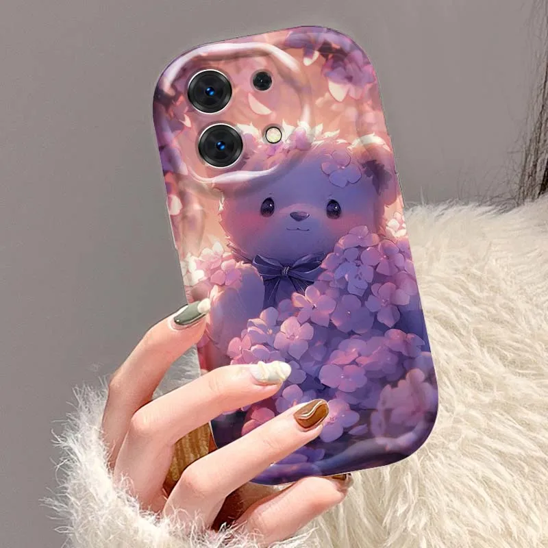 Chat ours chien Art populaire pour Xiaomi Redmi 9T 9A 9 9C 10 10C 12 13 13C 14C A2 A1 Plus K30 K40 K60 5G vague huile coque de téléphone
