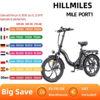 HillMiles Mile Port1 Women's Adult Electric Bicycle 250W E-Mountain Ebike 36V13AH Battery 26 Inch Fat Tire City Electric Bicycle