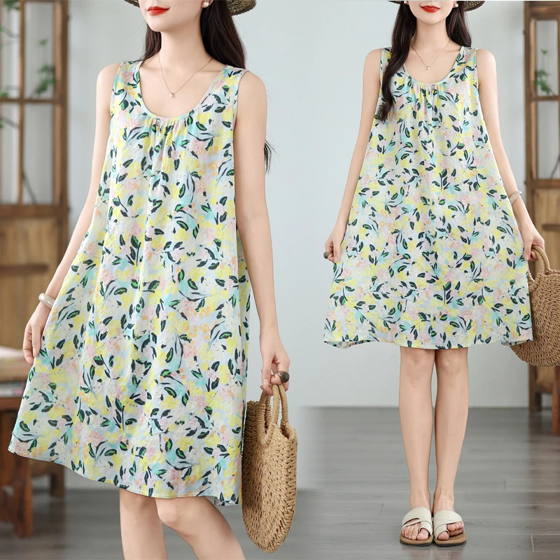 

Летняя тонкая женская юбка трапециевидной формы большого размера, свободная хлопковая юбка трапециевидной формы с круглым принтом Ne, миди Dr Commute Sle High ...