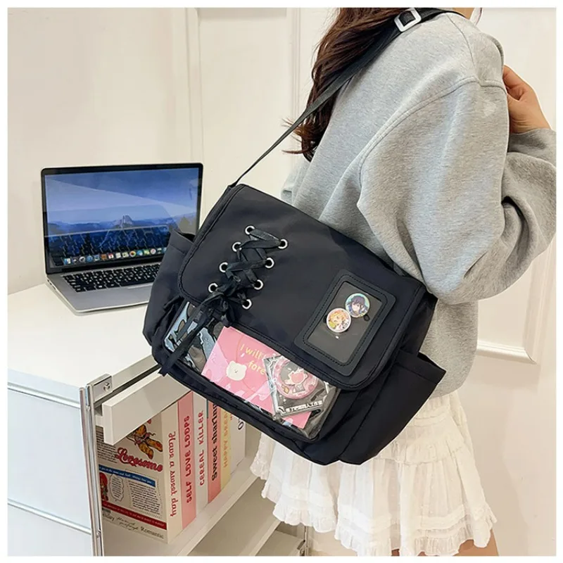 

Японская сумка-мессенджер в стиле Y2K для девочек, милая и стильная сумка Ita Bag в стиле Ulzzang, сумка через плечо для школьной формы JK, сумка-кроссбоди с комиксным дизайном для выставок