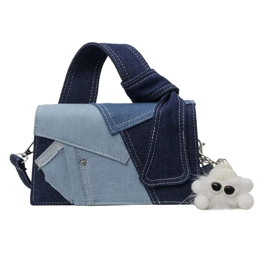 Patchwork Shoulder Bag Small Square Horizontal Square Bag Crossbody Shoulder Bag Compact Small Square Handbag For Personal Hand
