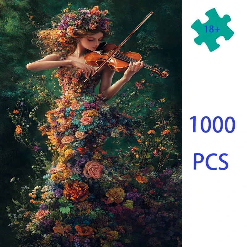 Rompecabezas de jardín encantado, músico, juegos de rompecabezas para adultos, diversión familiar, rompecabezas de suelo, juguetes educativos para niños ﻿