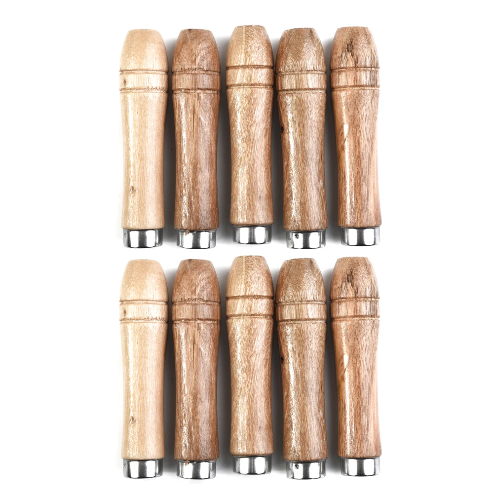 10pcs Wooden File Handle Replacement Strong Metal Collar For File Craft Tool 9cm Herramientas Hand Tools Ferramentas