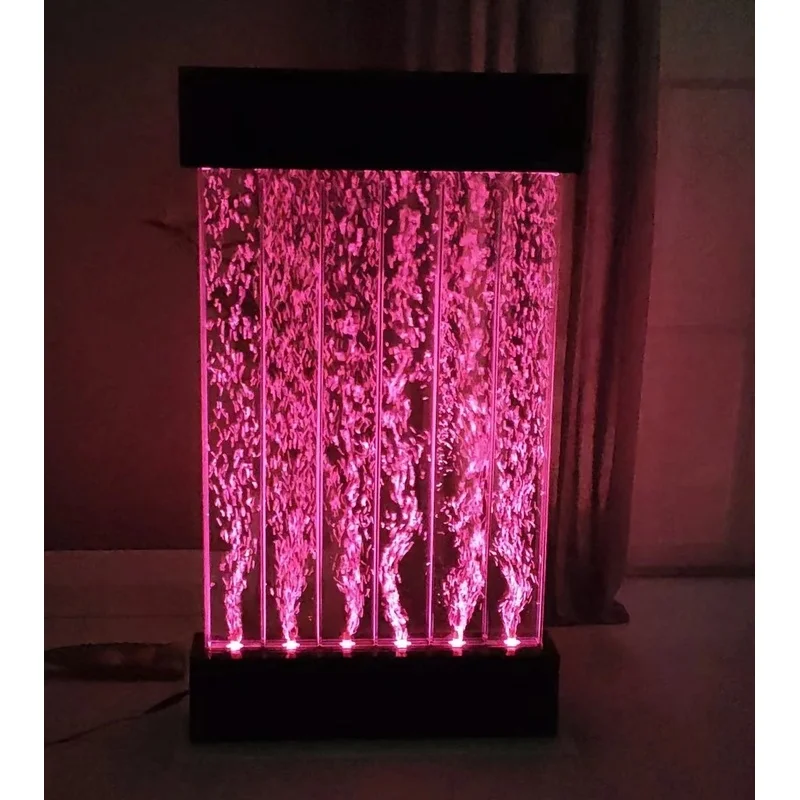 custom.Acrylic Bubble Wall Fountain Panel Hanging Lamp Sensory Room Decor with 16 Colors Effects 35 X 20