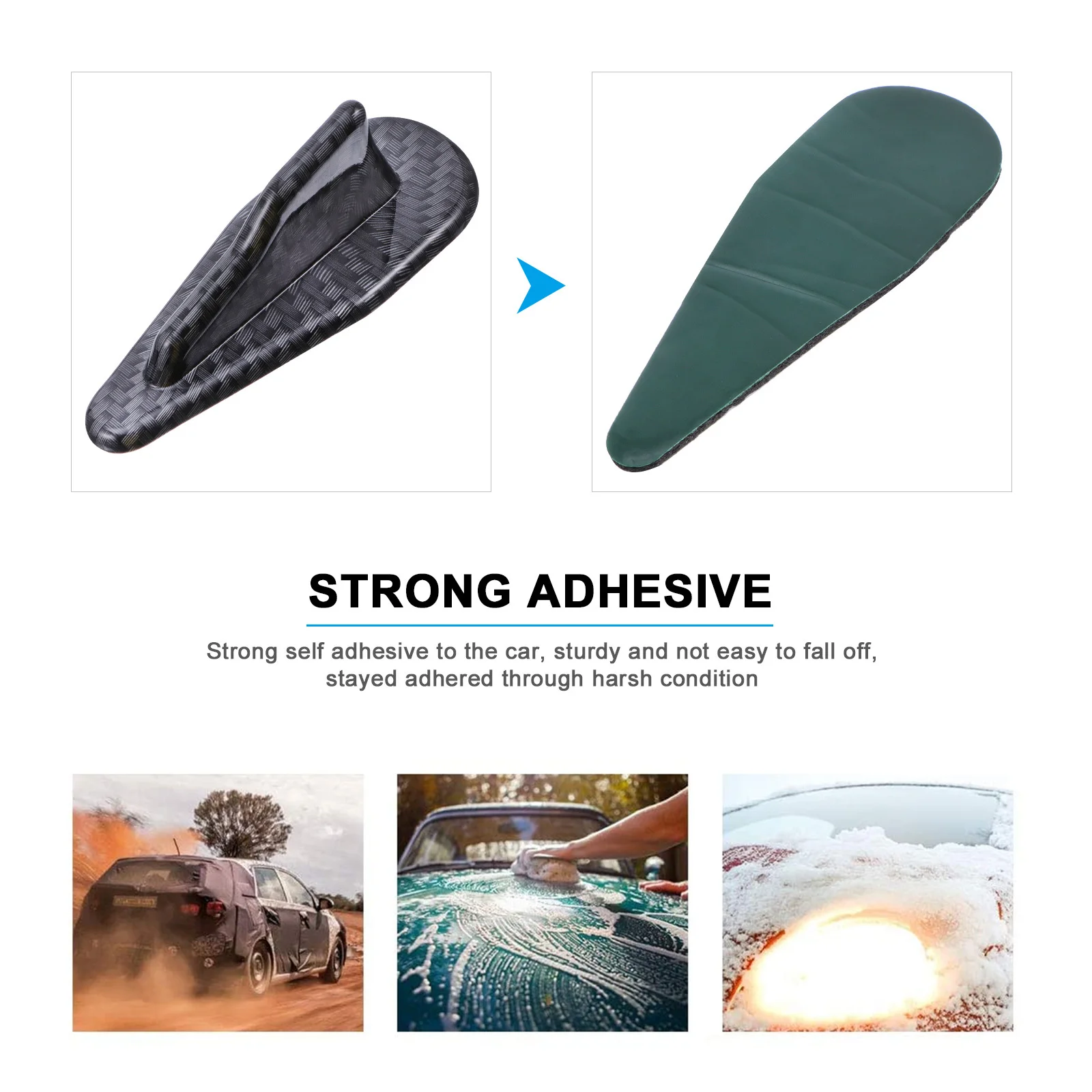 

2 pcs Carbon Fiber Texture Mini Roof Spoiler Wing Air Generator Universal Car Styling Strong Adhesive Bumper Lip Splitter Air