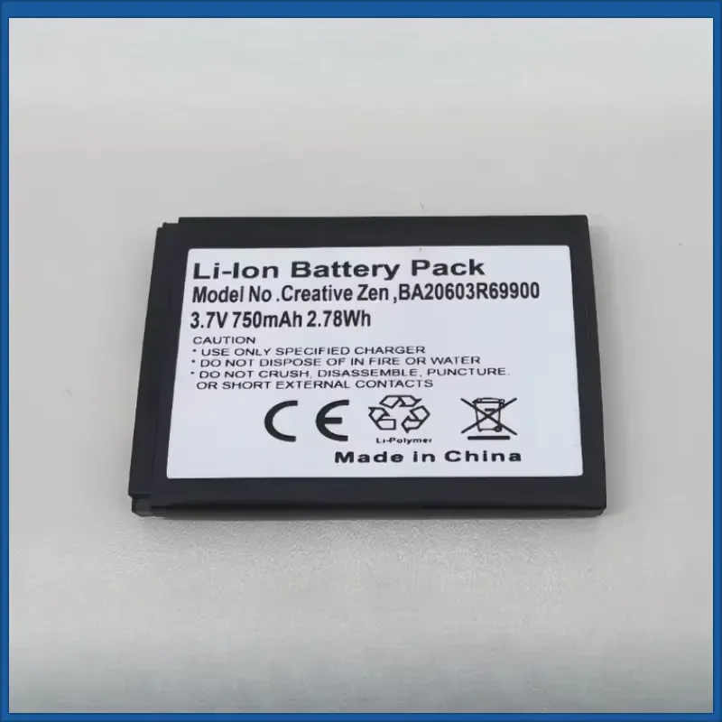 New BA20603R69900 3.7V 750mAh Media Player Battery for Creative Jukbeox Zen NX, Nomad Jukebox Zen Xtra, MuVo2, CZMAB01 Zen