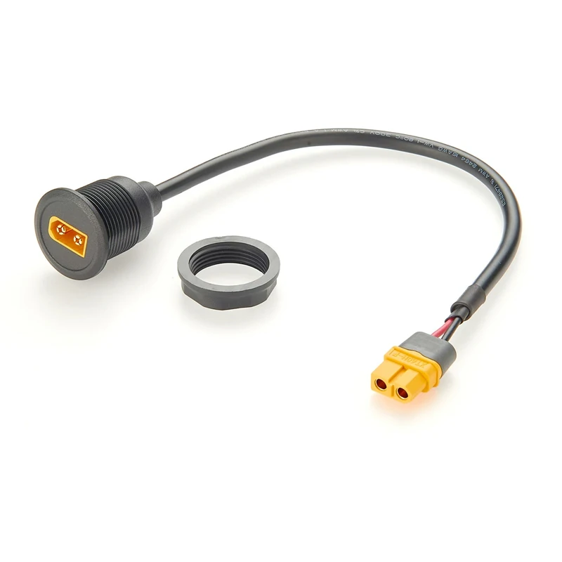 

1 шт., газонокосилка с дистанционным управлением XT60, удлинительный кабель «папа-мама», круглый/квадратный адаптер для крепления на панели, провод для подключения аккумулятора