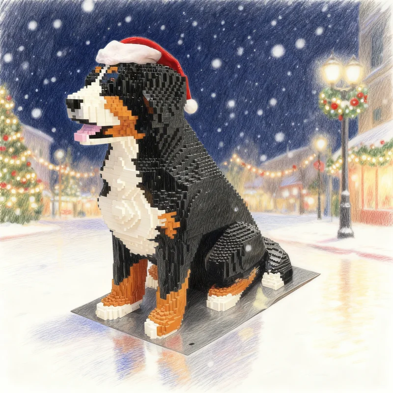 

15291pcs MOC Large Bernese Mountain Sculptures Model Building Blocks DIY Gift Creative Collectible Display Decor Premium Adult