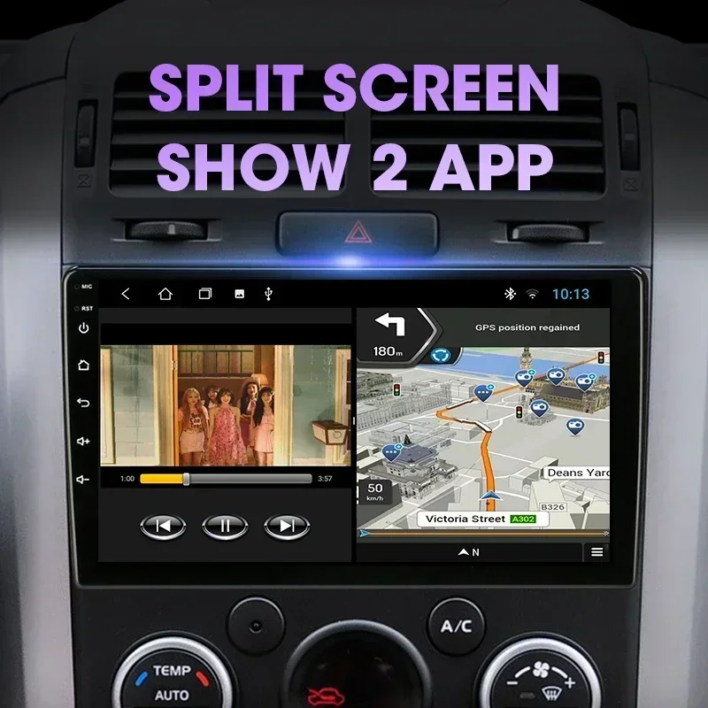 JMCQ-Radio Multimedia con GPS para coche, reproductor de vídeo con Android 12, 9 pulgadas, 4G + WiFi, DSP, 2 din, Carplay, para Suzuki Grand Vitara
