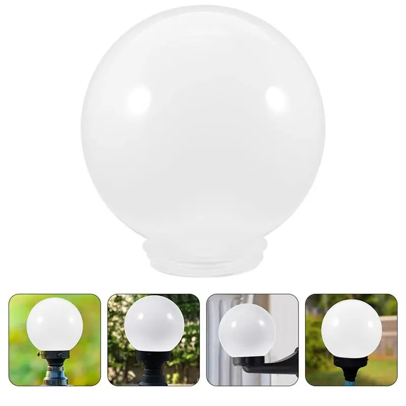 Acrylic Cream White Globe Lamp Shade Outdoor Globe Lamp Shade Wall Lamp Shade Replacement Accessories Diameter 30CM Thread 12CM