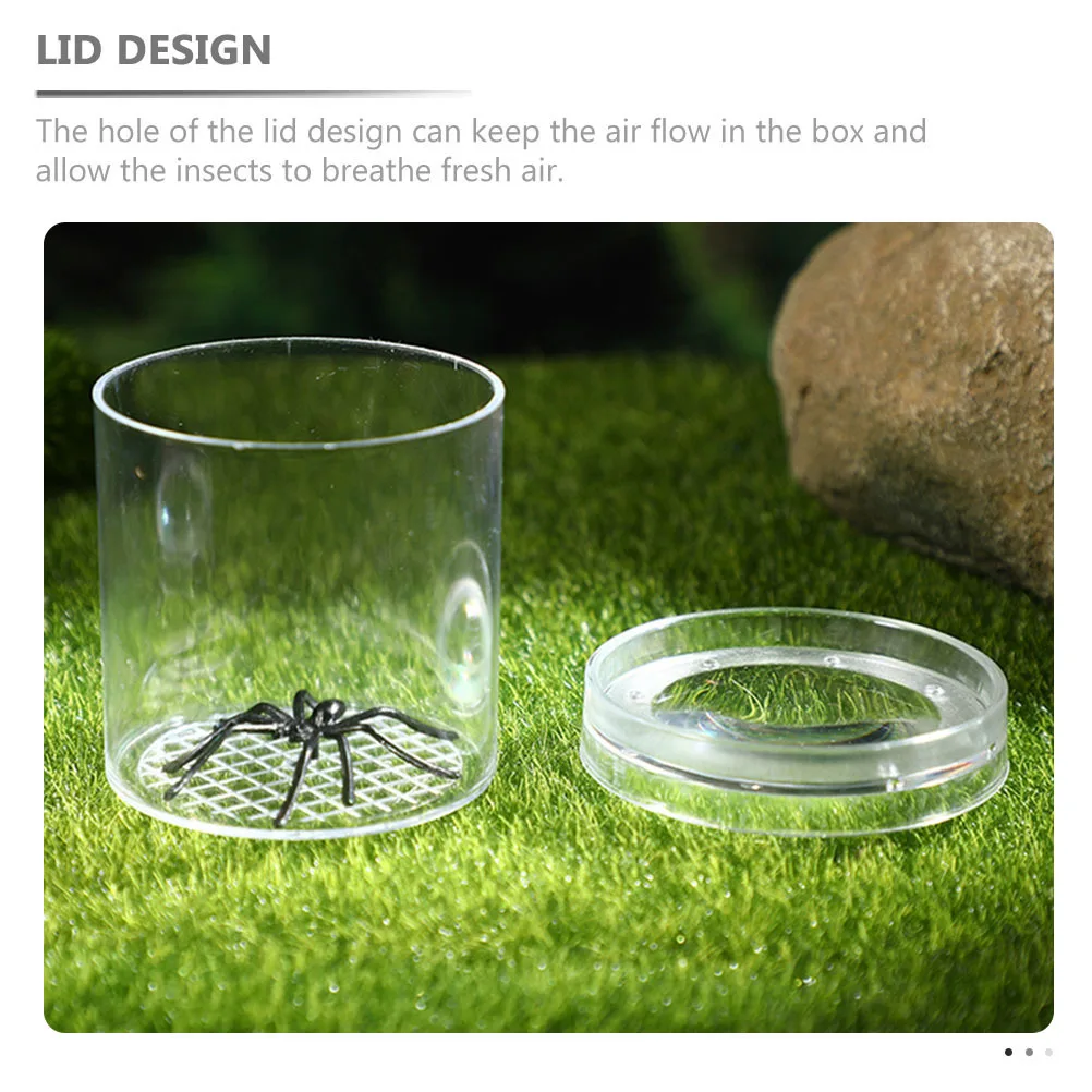 

16Pcs Insect Observation Box Plastic Bug Containers Portable Kids Critter Viewer Feeding Cage Catcher Magnifying Box