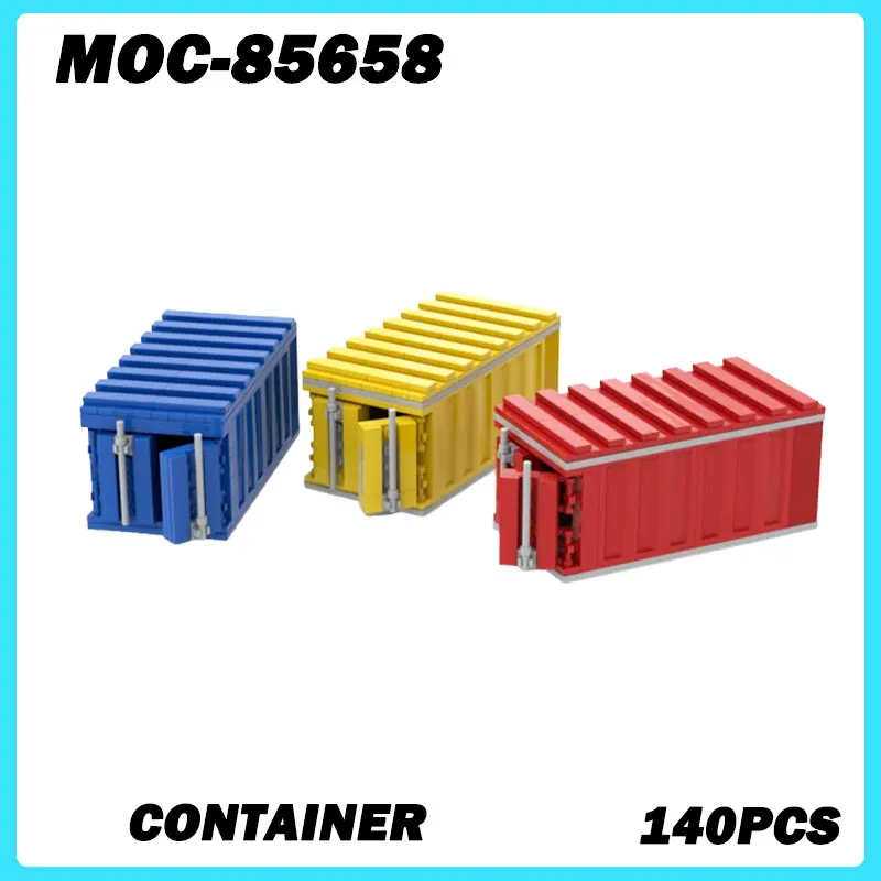 MOC-85658 Micro Architecture Modular Granulum Container Building Blocks DIY Model Bricks Puzzle Toys Brick Birthday Gifts 140PCS