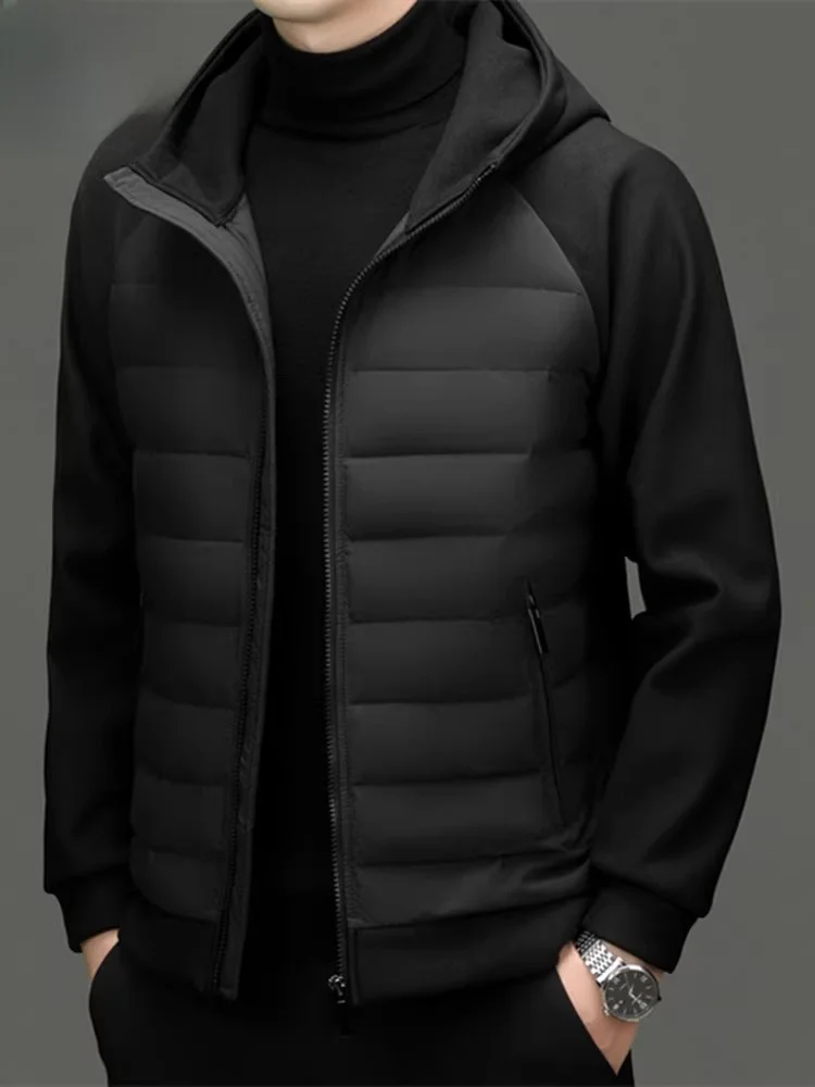 

Pierre Cardin Men's Lightweight ort down Jaet 90% Du down Hooded Coat Faionable Autumn Winter Warm Dad Coat