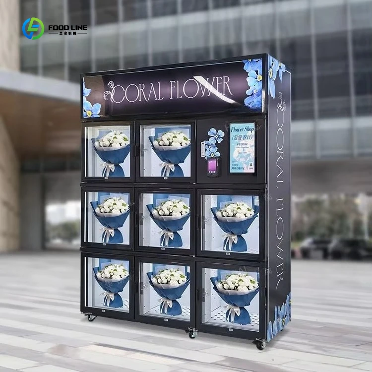 Flexible Placement 8-grid Floral Vending Machine Temperature-Controlled Flower Locker Vending Machine Customized
