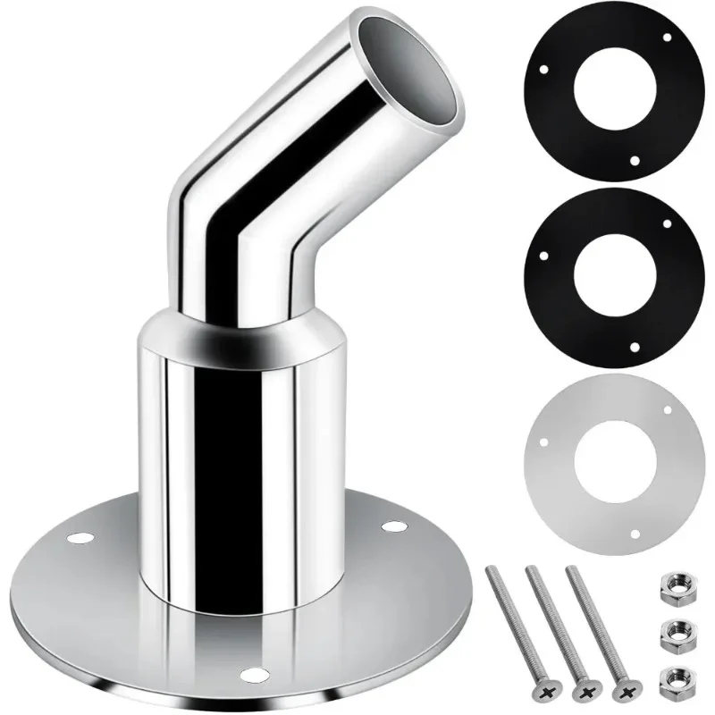 1Set 24mm Stainless Steel Air Diesel Vent Heater Socket Hardware Part Thru Hull Exhaust Fitting Tube Pipe Universal Accessories