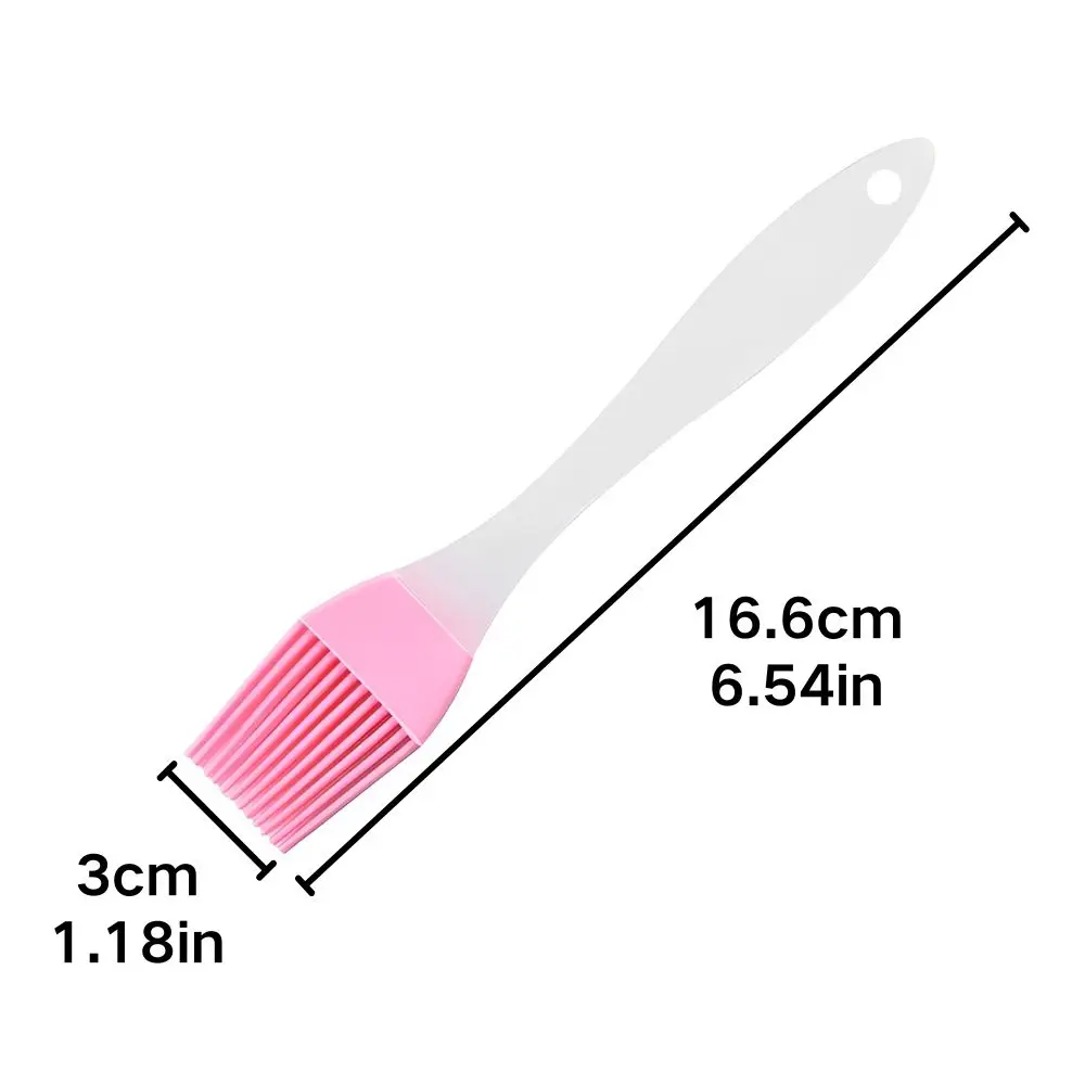 3/6/20pcs Non-stick Silicone Oil Brush Random Color Basting Kitchen Utensil for Baking Cooking Barbecue YMY