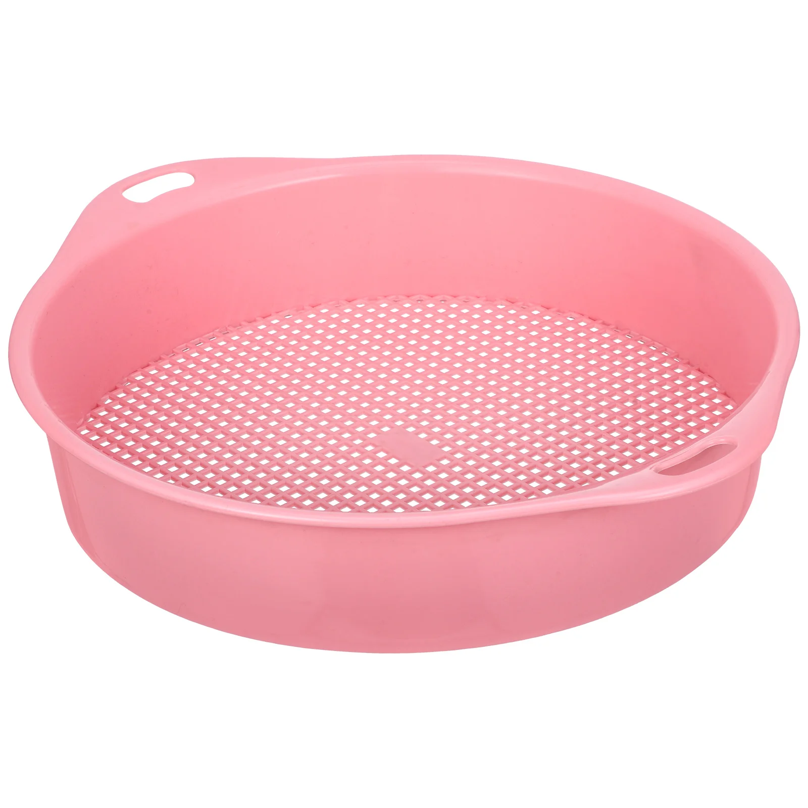 

Pink Sieve Tool ABS Mesh Sifter Garden Potted Plants Lightweight Durable Sifting Pan for Rocks Soil Soil mesh for garden