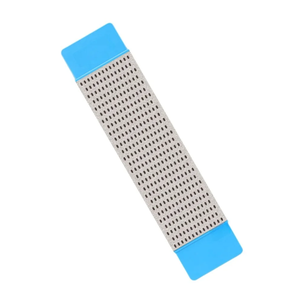 Perforated Diamond Sharpening Stone Reduces Loading During Extended Use on Ice For Skate and Steel Cutting Instruments