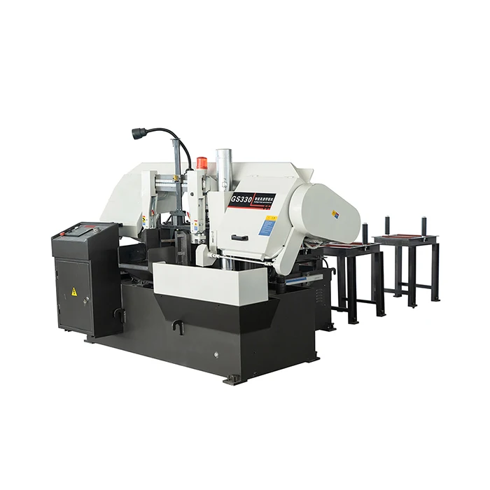 GS330 High Speed CNC Band Saw Machine Material Auto Feeding