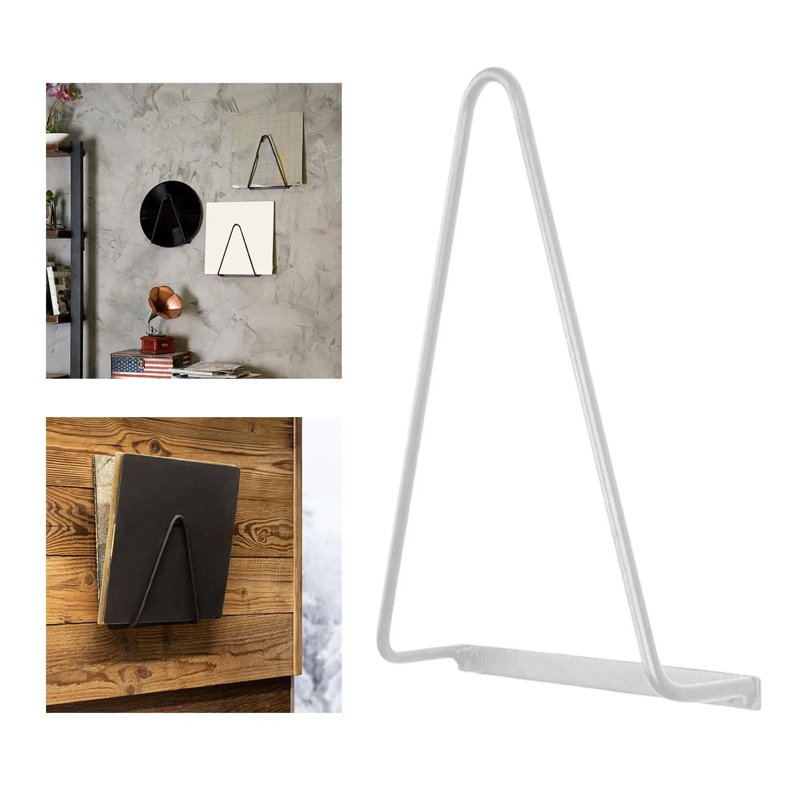 Creative Metal Triangle Wall Mounted   Records Storage Rack for Documents, s, Books, Records, Newspapers