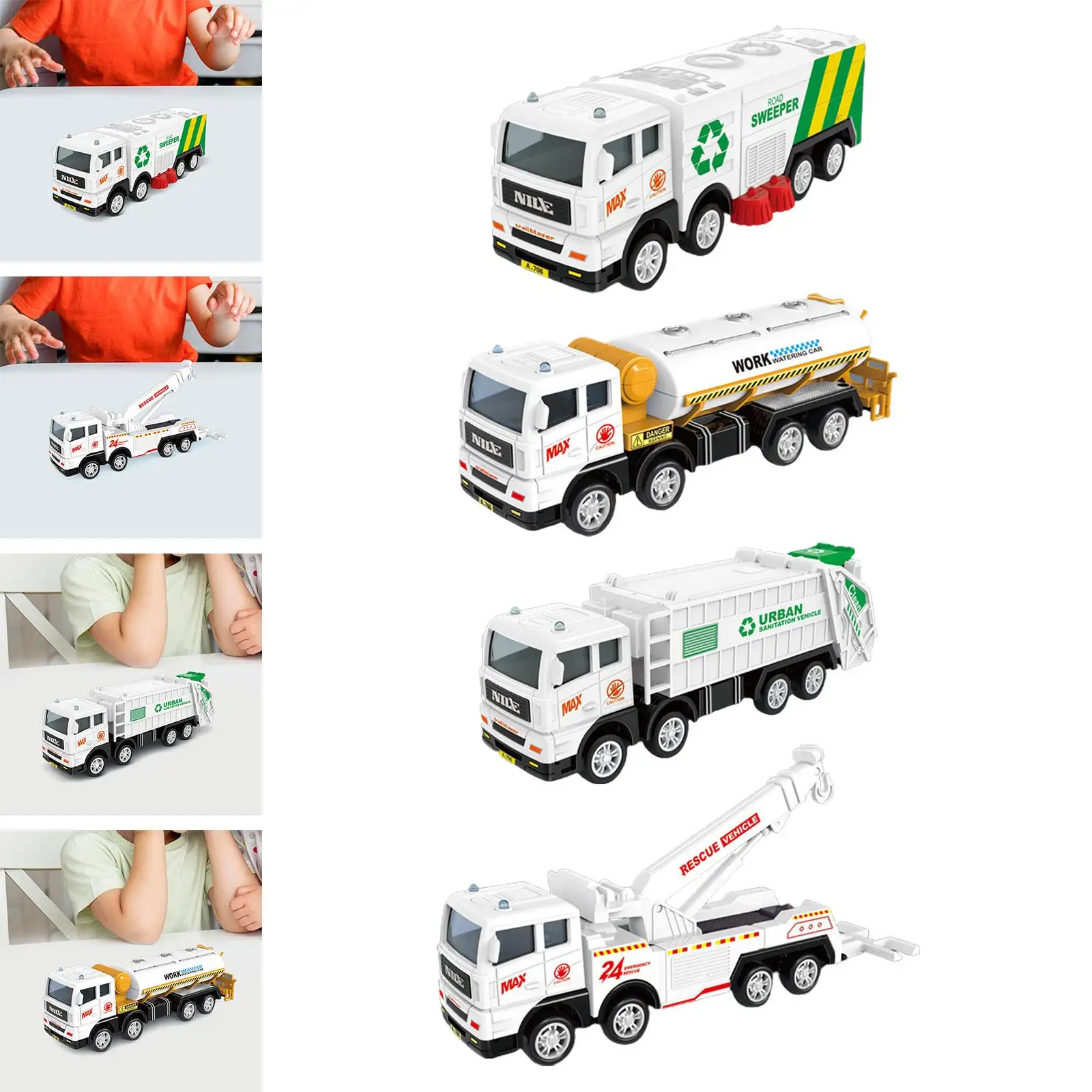 Realistic Garbage Truck Toy Interactive Kids Toy Educational Recycling Truck for Kids Age 3+ Toddlers Children Holiday Gift