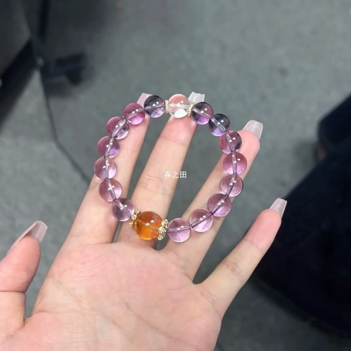 

Натуральный браслет Bolivian с фиолетовым кристаллом и желтой башней для женщин, подарок